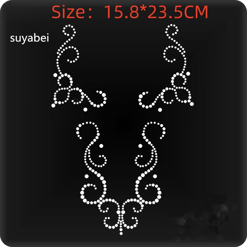 Hotfix Rhinestone Sheet - 2 szt./partia Naprasowanki z dżetami w