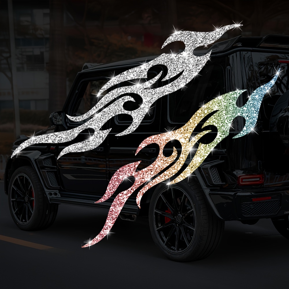 Glitter Vinyl Roll - 1 Para Naklejek Motocyklowych Imitujących Diamenty,