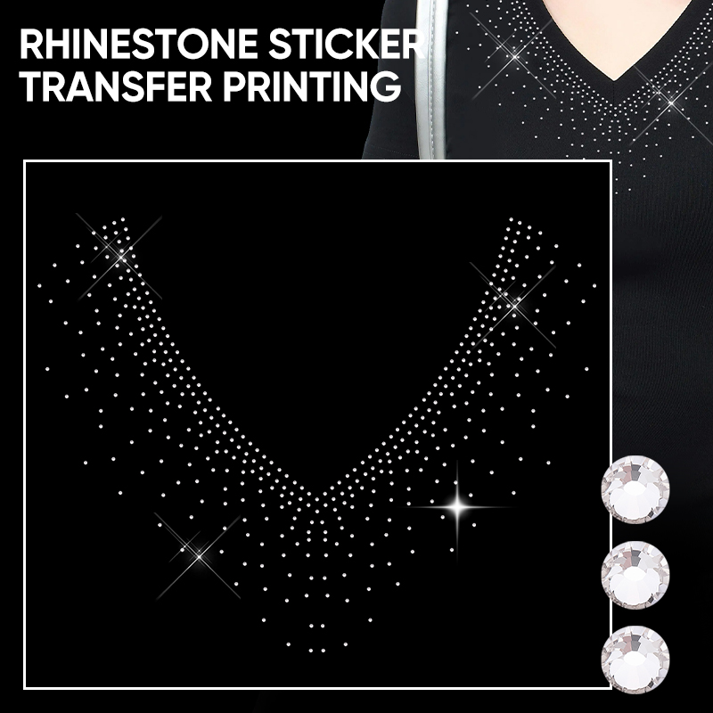 Hotfix Rhinestone Sheet - QIAO 1/2/4/6 szt. Naklejki z brokatowymi