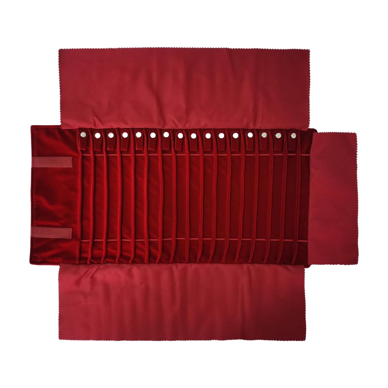 Velvet Ribbon Roll - Organizer na biżuterię podróżny, składany futerał