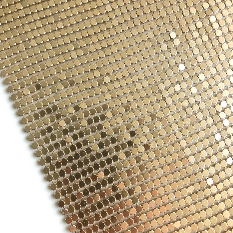 Złota aluminiowa metalowa tkan – Crystal Mesh Fabric recenzja i cena