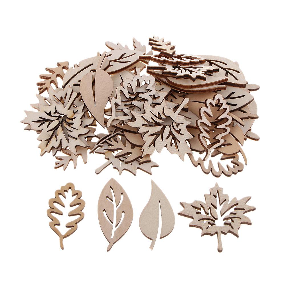 50 Pieces Wooden Leaves Embell – Christmas Craft Embellishment recenzja i cena