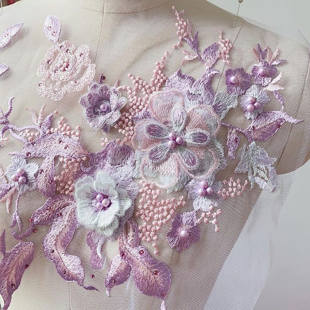 3D kwiaty koronka z koralikami – Applique Patch Flower recenzja i cena