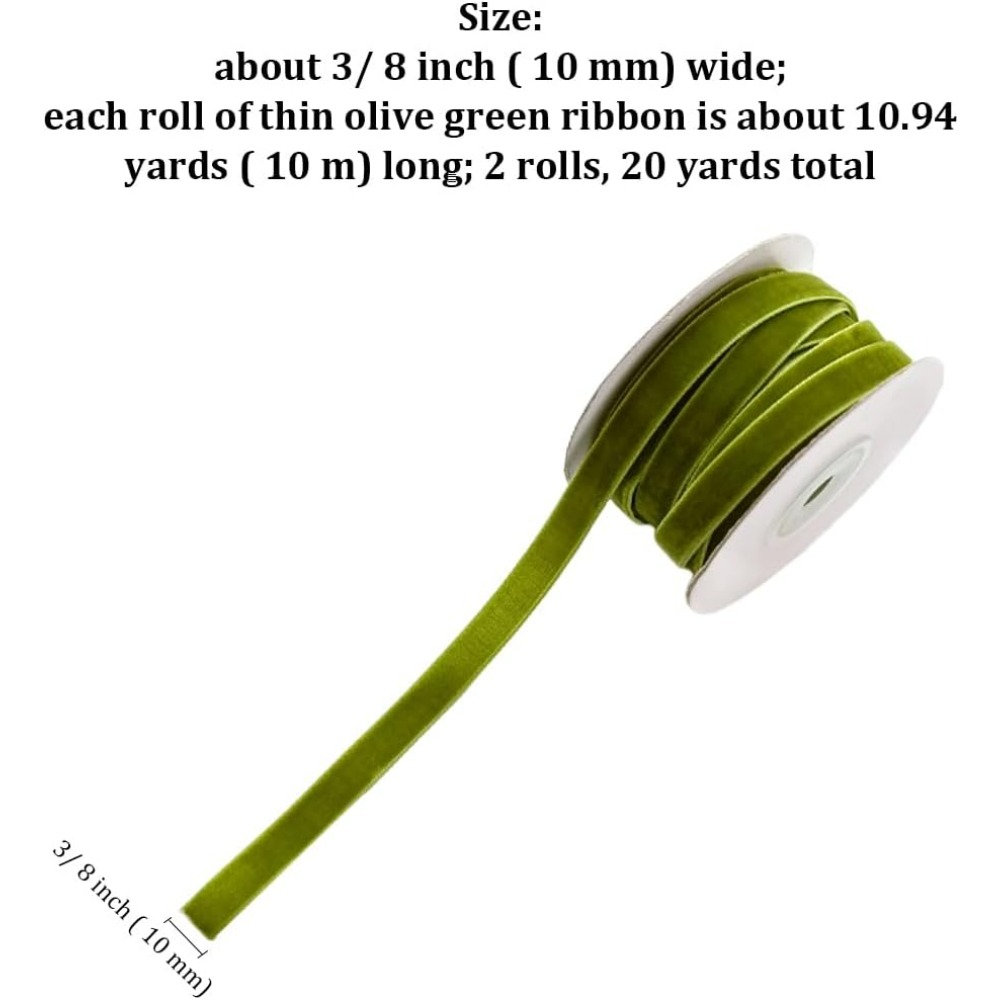 2 rolki 21,88 jardów 3/8 cala  – Velvet Ribbon Roll recenzja i cena