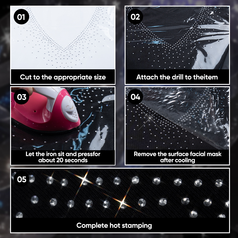 QIAO 1/2/4/6 szt. Naklejki z b – Hotfix Rhinestone Sheet recenzja i cena